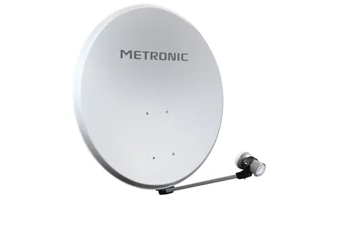Metronic Universal - Kit de LNB y Antena parabólica (Digital, inalámbrico), Blanco (Importado)