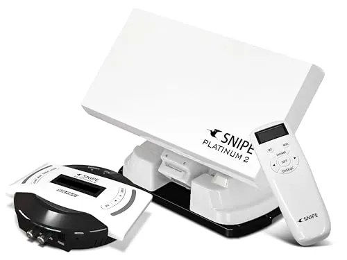 Selfsat Snipe Platinum 2 - Single - Antena satelital totalmente automática, antena de camping con control remoto BT y control iOS/Android, GPS, antena plana, PLL-LNB