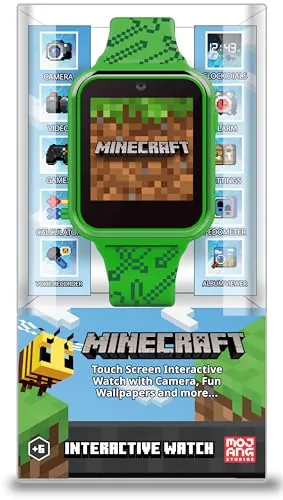 Minecraft Accutime Reloj Interactivo, Color Forro Polar Verde con Licencia Oficial de Star Wars Silent One Crew, Talla única Watch Corp. MIN4045