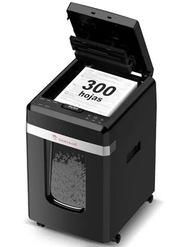 Bonsaii Destructora de Papel Auto-Feed 300 Hojas, Microcorte P-4