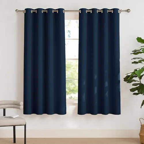 PONY DANCE Cortinas Opacas para Cocina,Aislantes Termicas Frio y Calor