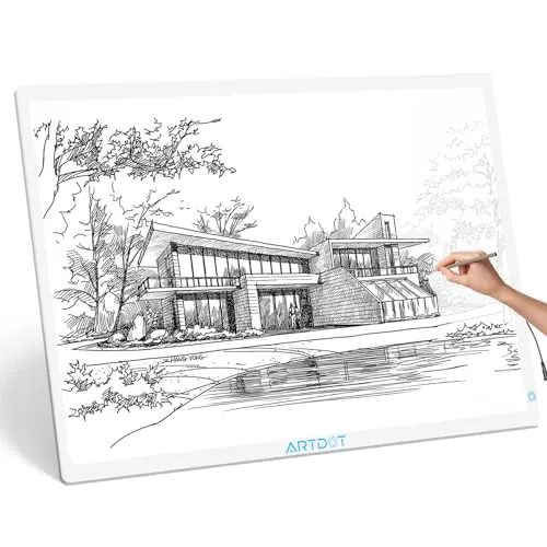 ARTDOT LED Tableta de Luz Dibujo A1 de Portátil con Brillo Ajustable, Mesa de Luz con Cable USB para Animación, Bocetos, Diseño, Dibujo, Pintura Diamante