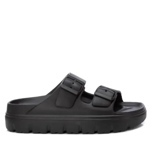 XTI - Chancla Mujer Negro - Calzado Cómodo y Versátil - Moda casual - Modelo 14255001 (Talla 38)