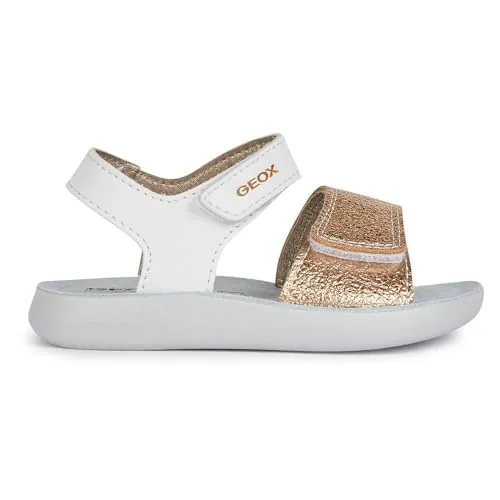 Geox B Sandal Lightfloppy, Sandalia Bebé-Niñas, Oro Blanco, 23 EU