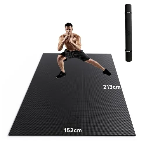 HAPBEAR Esterilla Deporte Grande, 213×152cm×8mm, Alfombra Gimnasio Antideslizante, Esterilla Fitness para Entrenamientos Caseros, Pilates, Aptitud, Gimnasia