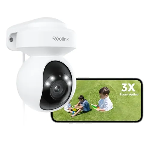 Reolink 4K 8MP PTZ Camara Vigilancia WiFi Exterior con Auto-Tracking, Detección de Humana/Vehículo/Mascota, Cámara de Seguridad Soporte Wi-Fi 6, Audio Bidireccional, Visión Nocturna, E1 Outdoor Pro