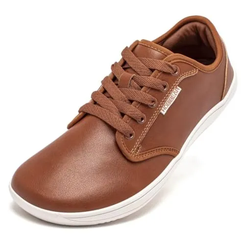 HOBIBEAR Unisex Amplia Descalzo Zapatos para Hombres Womens Minimalista Zapatillas Zero Drop Zapatos Ligeros Cómodo(Marrón,EU 40)