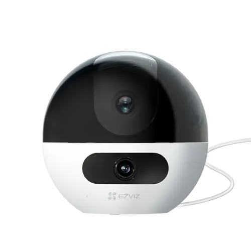 EZVIZ 8MP Cámara Vigilancia WiFi Interior con Doble Lente(4MP+4MP),Cámara IP Seguridad 360°,AI Detección de Persona/Mascota,Seguimiento Automático,WiFi 2,4/5 GHz,Llamada Bidireccional 512GB,C7