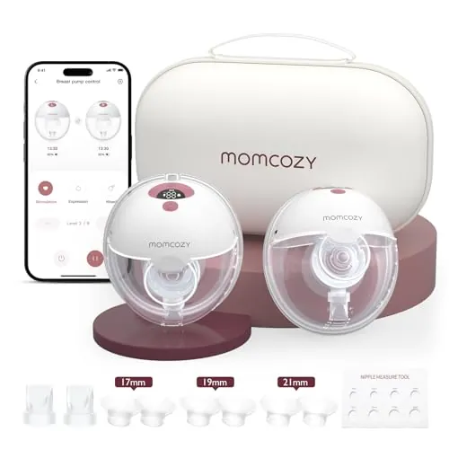 Momcozy M5 Smart Sacaleches Eléctrico Manos Libres con App, Portátil
