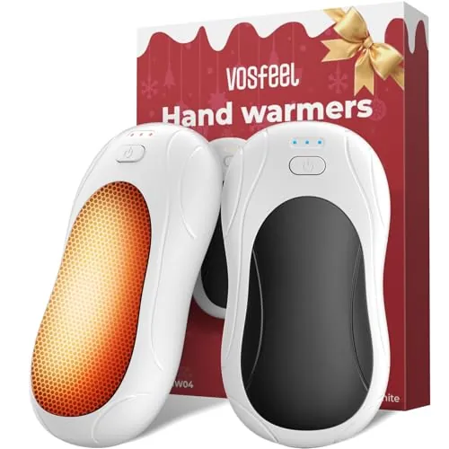 VOSFEEL Calentador de Manos Recargable 2 en 1 Magnético para Diario | 23H Autonomía, Calienta en 2S Hasta 55°C, Ultraligero 72G, Incluye Cable 2en1, Ideal para Exterior y Regalo