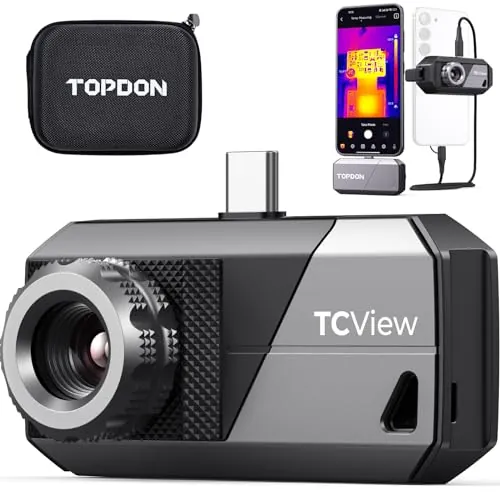 TOPDON TS001 Cámara Térmica Profesional para Android,9mm Objetivo Ajustable