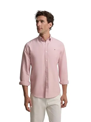 SILBON Camisa Sport Oxford Coral para Hombre Talla XL