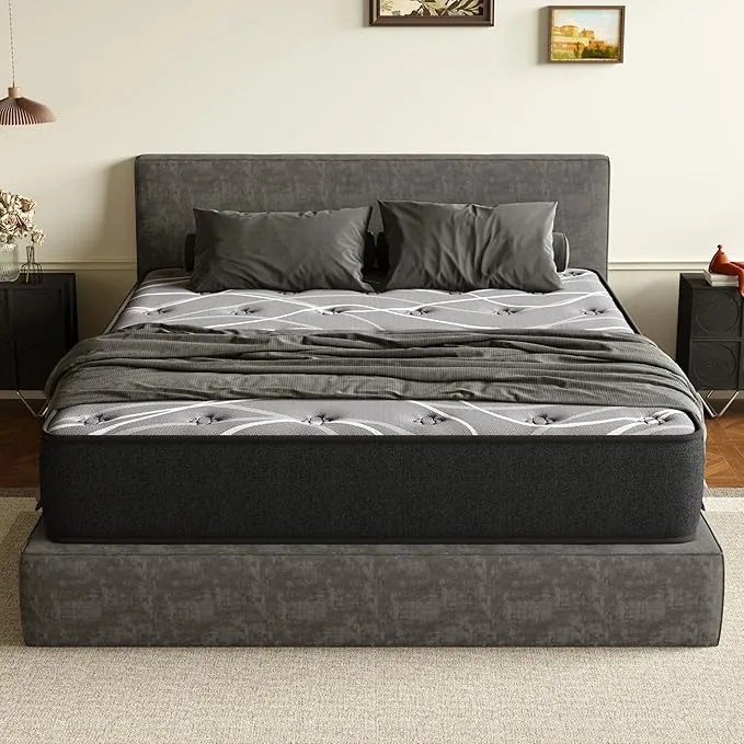 DEWINNER Colchon 90 x 190 | Espuma Viscoelástica Altura 25 cm | Confort Ergonómico y Transpirable | Ideal para Dormitorio Universitario, Apartamento o Cama Individual