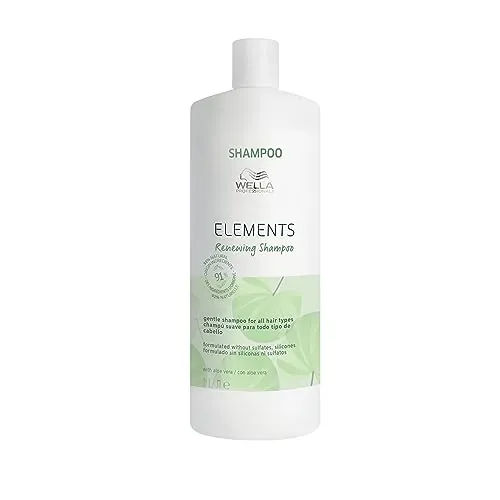 Wella Professionals Elements - Champú Renovador-Brillo y suavidad para el pelo -Sin Siliconas ni Sulfatos -Con Aloe Vera 1L