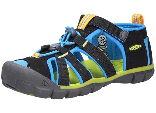 KEEN Seacamp 2 Cnx, Sandalias para Unisex niños, Negro (Black/Brilliant Blue), 31 EU