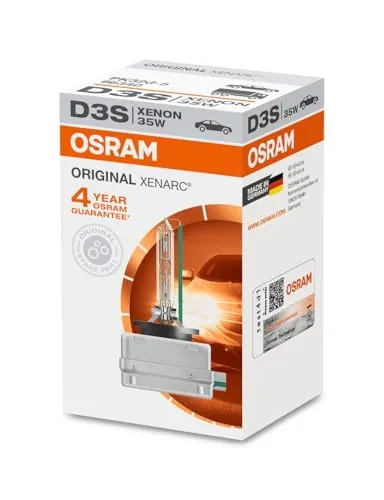 OSRAM 66340 XENARC ORIGINAL D3S HID, lámpara de xenón, lámpara de descarga, calidad de equipamiento original (OEM), estuche (1 unidad), 3200 lm, temperatura de color 4300K