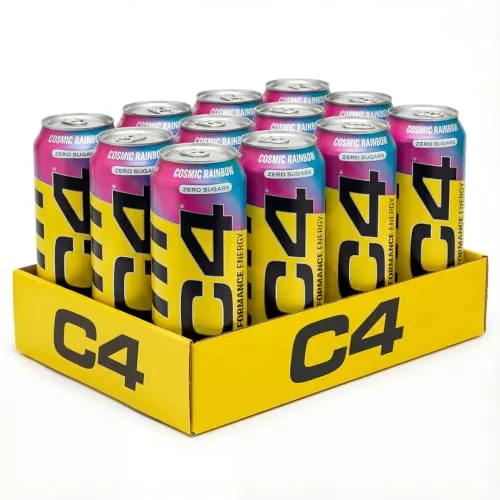C4 Performance Energy Carbonated 500ml x 12 Cosmic Rainbow Multi-ling