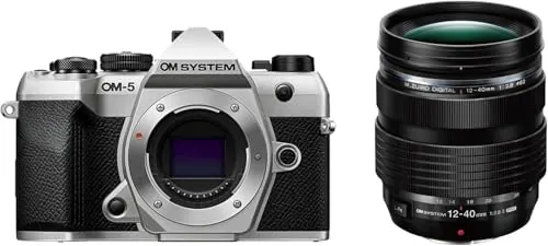 OM System OM-5 Mark II Cámara MFT con Lente 12-40 mm F2.8 Pro II, Plata
