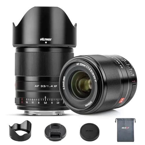 VILTROX 33mm F1.4 Objetivo Auto Focus Lentes Objectif para cámaras Fuji X Mount Lentes Pro Standard compatibles para Fujifilm X-T5 X-H2S X-S10 X-T30II X-T20 X-T10 X-T4/-T3/-T2/-PRO3/-M1/-H1/-E4