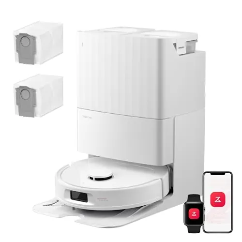 roborock Qrevo S Pro Set Robot Aspirador (Versión Mejorada del QV 35A) Succión de 18500 Pa, Base Todo en Uno, 2,7L Bolsa para Polvo, Sistema antienredos, Evitación de Obstáculos, Blanco