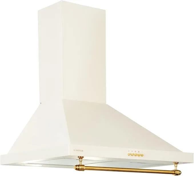 Klarstein Campana Extractora Decorativa 60 cm con Luces LED, Extractor Cocina Flujo Aire 591.5m³/h, Campanas Extractoras Acero, Extractores para Cocina con Filtros Anti Grasa con Bajo Consumo