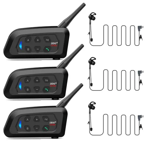 vFound V4C Plus Auriculares para árbitros,Tipo C,Sistema de Comunicación de hasta 4 árbitros con Auriculares para Voleibol Oficial Fútbol Fútbol y Balonmano(Derecha) (3 Unidades)