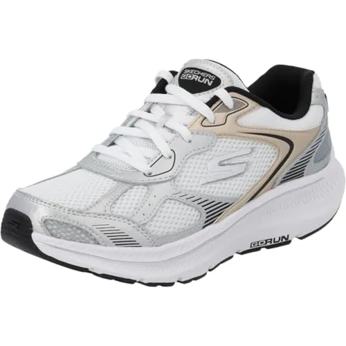 Skechers Mujer GO RUN CONSISTENT 2.0 VOLT Zapatillas, White Leather, 39 EU
