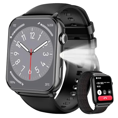 Reloj Inteligente Mujer Hombre con Llamada,1,91" Smartwatch con Linterna,Pulsómetro,Podómetro,SpO2,Monitor Sueño,20 Días Autonomía,Impermeable IP68,110+Modos Deportivo,Reloj Deportivo para Android/iOS