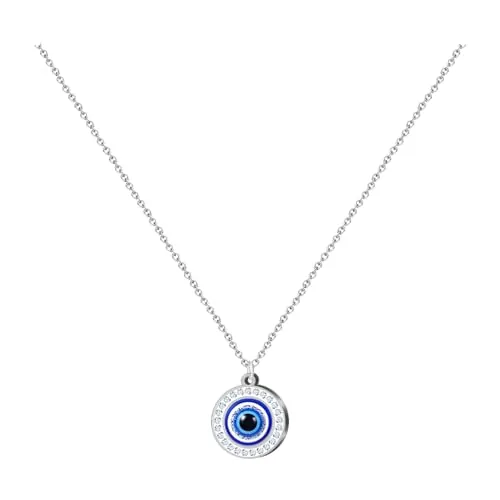 cotigo- Collar Ojo Turco Amuleto de Protección Espiritual con Piedra Azul – Contra el Mal de Ojo | Nazar | Ojo Griego |Collar de proteccion para Mujer y Hombre. (CON STRAP)