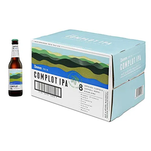 Complot IPA | Cerveza Mediterránea | 8 Variedades De Lúpulo | Caja 24 Botellas x 33 cl |