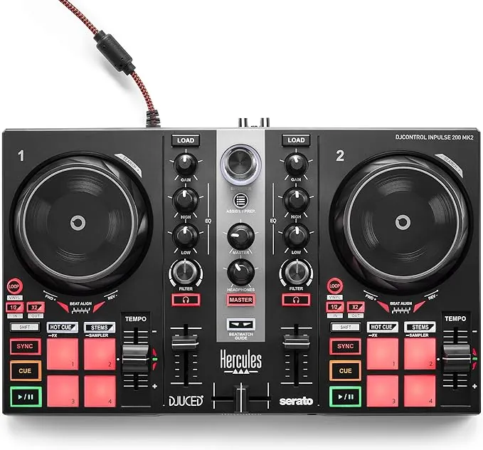 Hercules DJControl Inpulse 200 MK2 Controladora de DJ optimo para aprender a mezclar