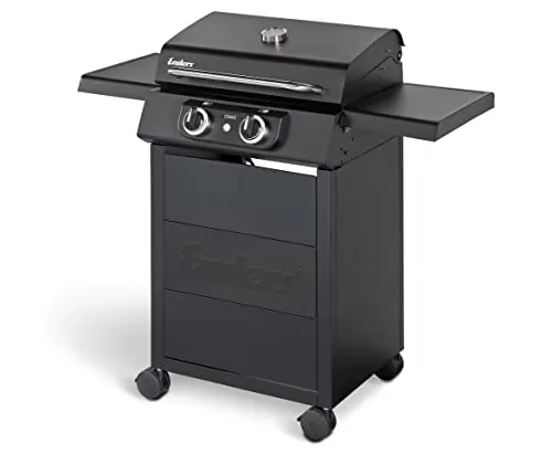Enders eCRAVE Parrilla eléctrica de exterior, Parrilla de hierro fundido, Carro de parrilla con mucho espacio de almacenamiento, 2 potentes elementos, compacta, 103 x 51,5 x H 99 cm