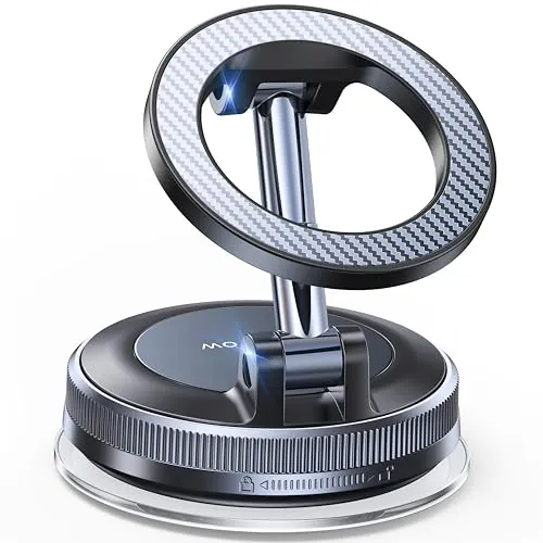 Coolpow Soporte Movil Coche para Magsafe [Ventosa Potente & Super Imanes]