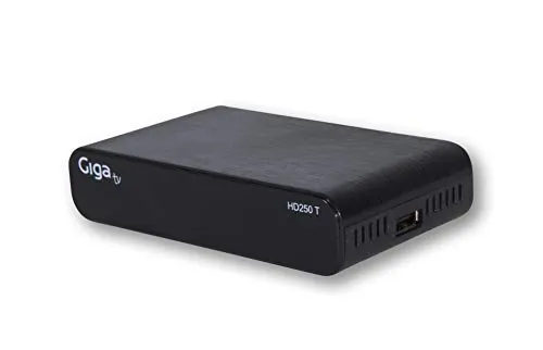 GIGATV HD250. Decodificador TDT - DVB-T T2 H265 HEVC Full HD PVR, USB, HDMI, SCART Euroconector, Sintonizador de TV Digital Terrestre, Receptor Digital Alta Definición Full HD 1080p