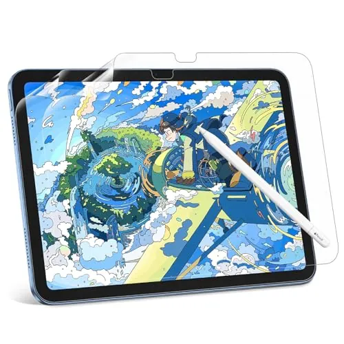 [2 Piezas] Protector Pantalla Efecto Papel para iPad (A16) 11ª/10ª Generación 2025/2022 (10,9 Pulgadas),Screen Protector Mate en Papel Pet Antirreflejo/Antihuellas, Escribe y Dibuja Perfectamente