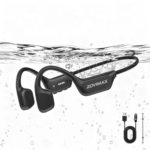 ZOVIMAX Auriculares Conducción Ósea Natación, IPX8, Bluetooth 6.0, MP3 8 GB