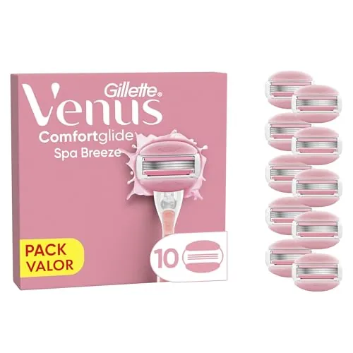 Gillette Venus Comfortglide Spa Breeze Cuchillas de Afeitar Mujer, Pack 10