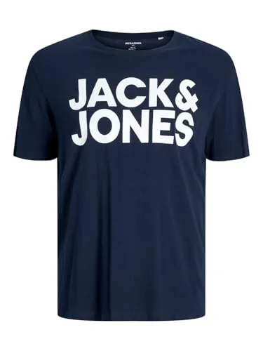 JACK & JONES Plus JJECORP Logo tee SS O-Neck Noos PS Camiseta, Azul Marino, 4XL para Hombre