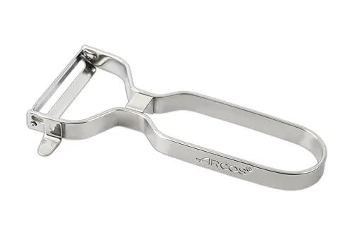 ARCOS Pelador Profesional 130mm en Acero Inoxidable Cromado para Pelar Frutas y Verduras. Utensilio de Cocina para Cortes Finos. Gadget Chef con Diseño Ergonómico. Color Plata