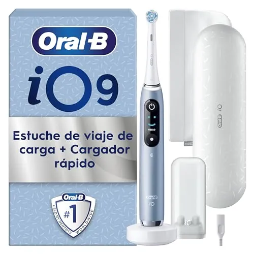 Oral-B iO 9 Cepillo de Dientes Eléctrico con 1 Cabezal, Aqua Marine