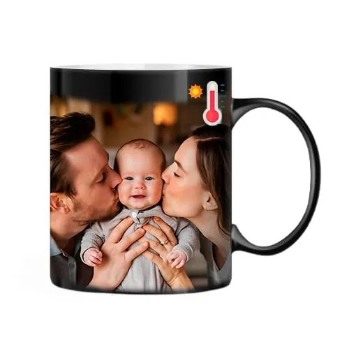 Taza Mágica Personalizada | Taza que Cambia de Color con la Temperatura | Taza termica | Taza Mágica para Cafe Personalizada | Compra Solidaria | Taza Original para Regalar