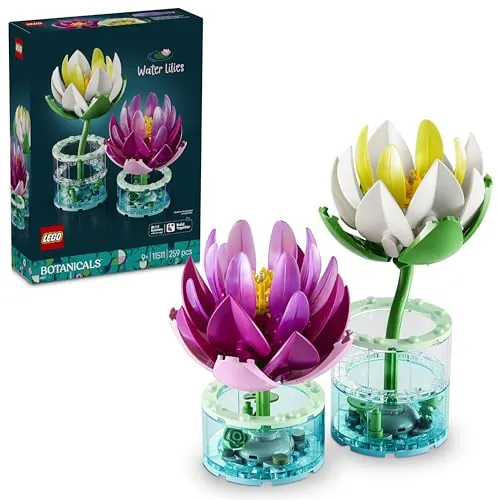 LEGO Botanicals Nenúfares 11511 | Juguetes para niñas de 9+ años, set de flores artificiales, kit de manualidades, regalo de cumpleaños, 259 piezas