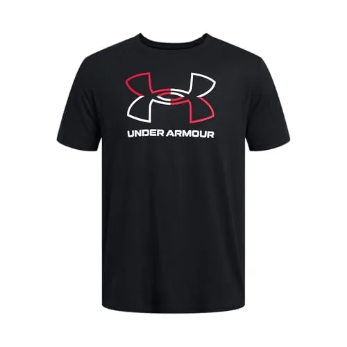 Under Armour UA GL Foundation Update Camiseta de manga corta para hombre, camiseta estampada para hacer deporte, color negro/rojo/ blanco