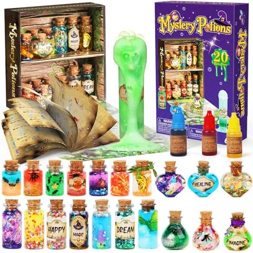 Mystery Potions Kit de pociones mágicas para niños, 20 frascos, 6+ años | Poción Misteriosas, Juguetes Creativos para Navidad y Cumpleaños para Niños y Niñas de 6-12 años