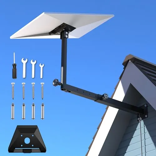 XXSSTUDIO Soporte ajustable Starlink Gen 3, soporte de poste Starlink con adaptador de tubo Starlink Gen 3, kit de montaje de pared largo Starlink de alta resistencia