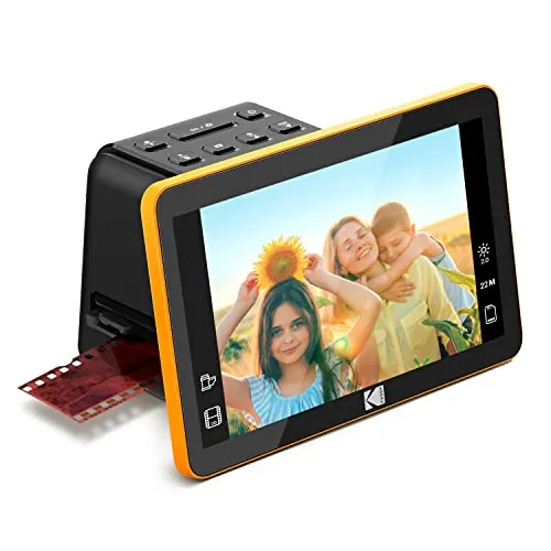 Kodak Escáner de película Digital Slide N SCAN MAX 7"- La Pantalla LCD Grande de 7" Convierte los Negativos de Color en 22MP HD b & w JPEG