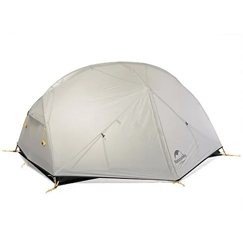 Naturehike Mongar Tienda de campaña de mochilero Ligero 2 Personas para el Excursionismo, el Senderismo y el Camping (Gris)