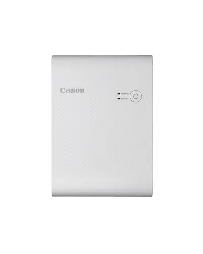 Canon SELPHY QX10, Impresora Fotográfica Instantánea y Portatil por sublimación de tinta, Conexión inalámbrica (Wi-Fi) a Smartphone y Tablet, Papel Cuadrado XS-20L (68 X 68 mm), Blanca