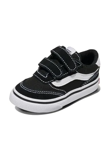 Vans Brooklyn LS V, Zapatillas Unisex niños, Suede Canvas Black White 24 EU