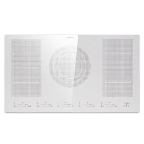 Klarstein Placa Vitroceramica, 5 zonas, Vitro Placa Induccion Bajo Consumo Zona Combinable, Coccion Sobremesa 9600W, Control Táctil, Placas Vitrocerámicas Eléctricas